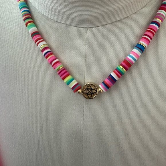 Wear BRACHA Colorful Beaded Initial Necklace- sold separately- this one is “X🩷 - Picture 4 of 14